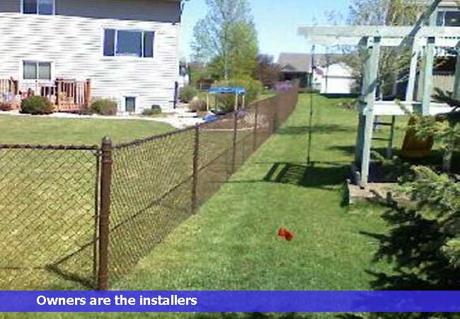 Brown vinyl coated chain link fence