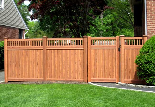 Cedar and vinyl fence project
