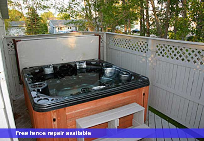 Hot tub privacy enclosure