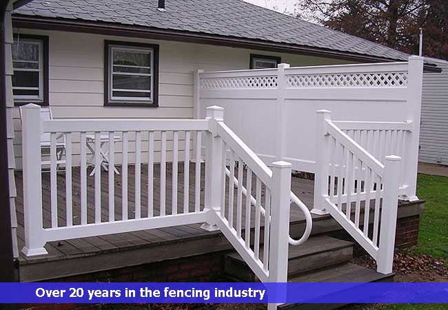 PVC railing installation